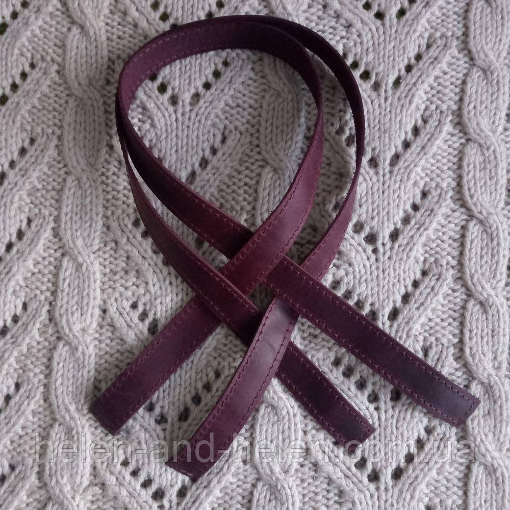 Пришивні ручки для сумки 2 х 70 бордового кольору, фото 1