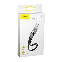 Baseus Simple плоский кабель USB/USB Type C SuperCharge 5A 40W 23 см серый (CATMBJ-BG1) АРТ:31