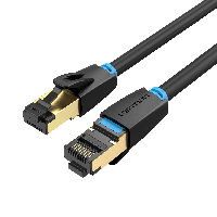 Патч корд Vention сетевой кабель RJ45 Cat8 SFTP 40 Гбит/с круглый 0.5 м Black (IKABD)