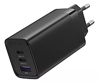 Зарядное сетевое устройство Vention 3-Port GaN Charger 65W USB-C / 30 Вт USB-C / 30 Вт USB Black (FEDBO-EU)