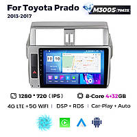 Штатная магнитола Toyota Land Cruiser Prado (J150) (2013-2017) M300 (4/32 Гб), 2K (2000x1200) QLED, GPS + 4G +
