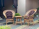 Набір плетених садових меблів з лози. Арт: 1481, фото 4