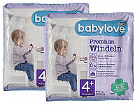 Детские одноразовые подгузники Babylove Premium 4+ maxi plus 9-15 кг 76 шт