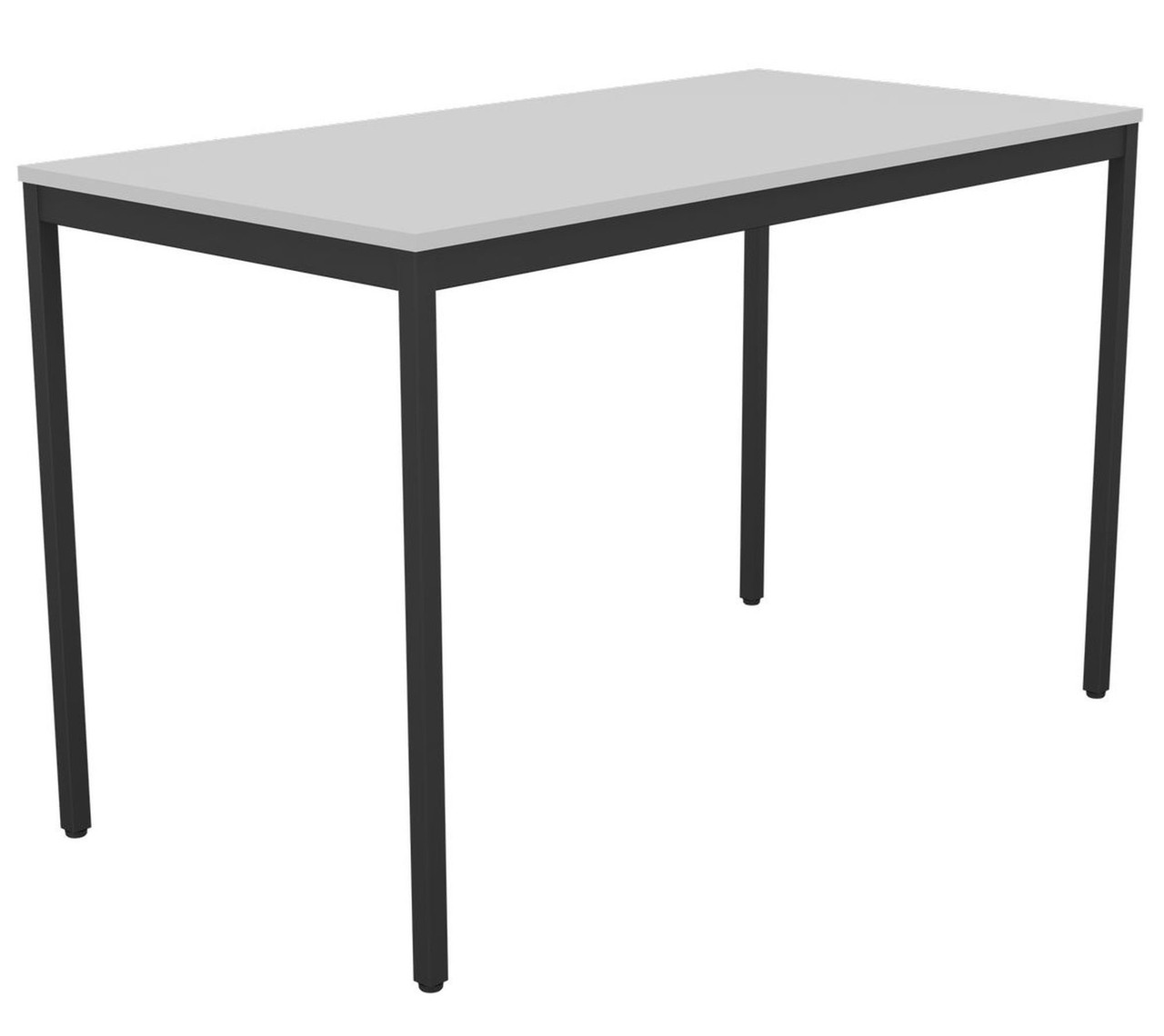 Письменный прямой офисный стол на металлических ножках разборной Турин 1187х600х750 черный графит/Белый АМF - фото 4 - id-p2106119092