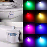 Автономная цветная Led подсветка для унитаза с датчиком движения и света TOILET Light Bowl! Скидочка