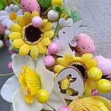 ПАсхальний великодній вінок з зайцем на двері, стіну 40 см, фото 6