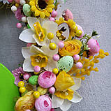 ПАсхальний великодній вінок з зайцем на двері, стіну 40 см, фото 7