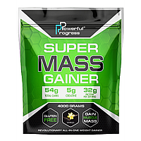 Super Mass Gainer - 4000g, гейнер для набора массы, набор мышечной массы, високоефективний гейнер, белковый