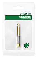 Переходник Ugreen HiFi 6.35 mm штекер to RCA разъём аудио адаптер (AV169) 80731 АРТ:100