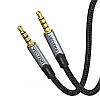 Аудіокабель Vention TRRS Jack Aux 3.5 мм плетений 0.5 м Black/ Grey (BAQHD), фото 3