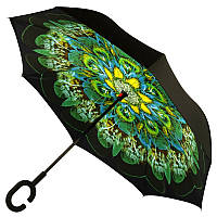 Зонт наоборот Up Brella Зеленый принт