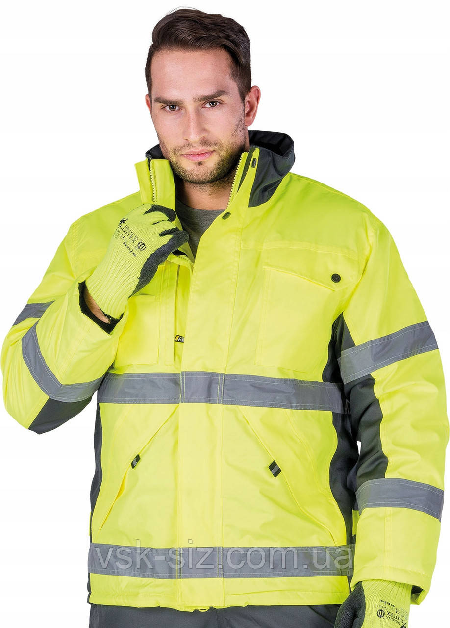 Куртка робоча утеплена світловидбиваюча LH-ROADER-YS