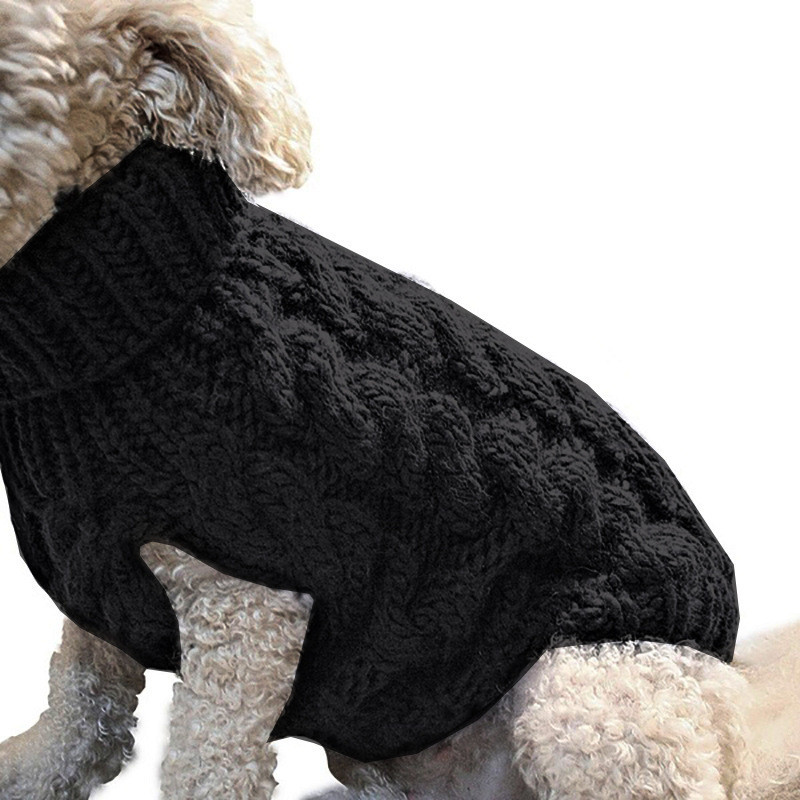 В'язаний светр для котів Pet Style "Косичка" Чорний S