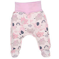 Ползунки-штанишки для новорожденных швы наружу интерлок Слоненок Татошка размер 62 (3 месяца) Розовый