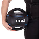 М'яч медичний медбол 8 кг із двома ручками Zelart Medicine Ball TA-7827-8, фото 7