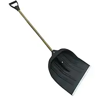 Лопата снігоприбиральна АВС (велика) чорна (з ручкою і тримачем)