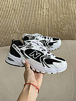 Бело-чёрные кроссовки Нью Беланс 530 унисекс New Balance 530 Black White