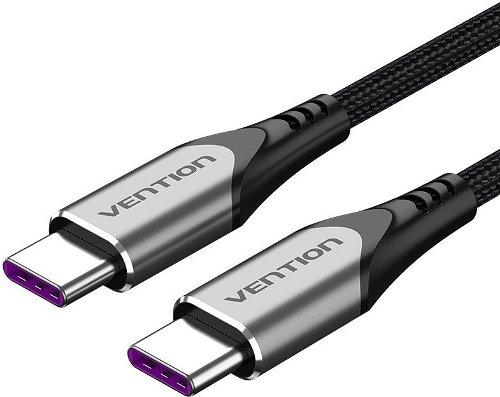 Кабель зарядний Vention Type-C (USB-C) 2.0 (M) — USB-C (M) 100 Вт / 5 А 1 м Gray (TAEHF)