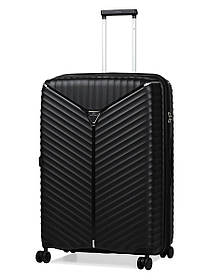 Валіза велика L поліпропілен чорна 76х51х31+5/126л/4.4кг/Snowbal 05103