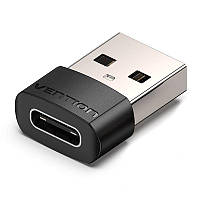 Переходник-адаптер Vention USB 2.0 Male to USB-C Female Black (CDWB0)