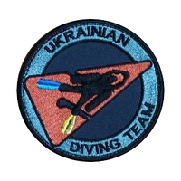 Шеврон украинская команда водолазов "ukrainian diving team" вышивка Шевроны на липучке ВСУ (вш-563)