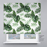 Римська фото штора чорна Листя жовте. Безкоштовна доставка. Інд.розмір. Гарантія. Арт. 15-16-9, фото 3