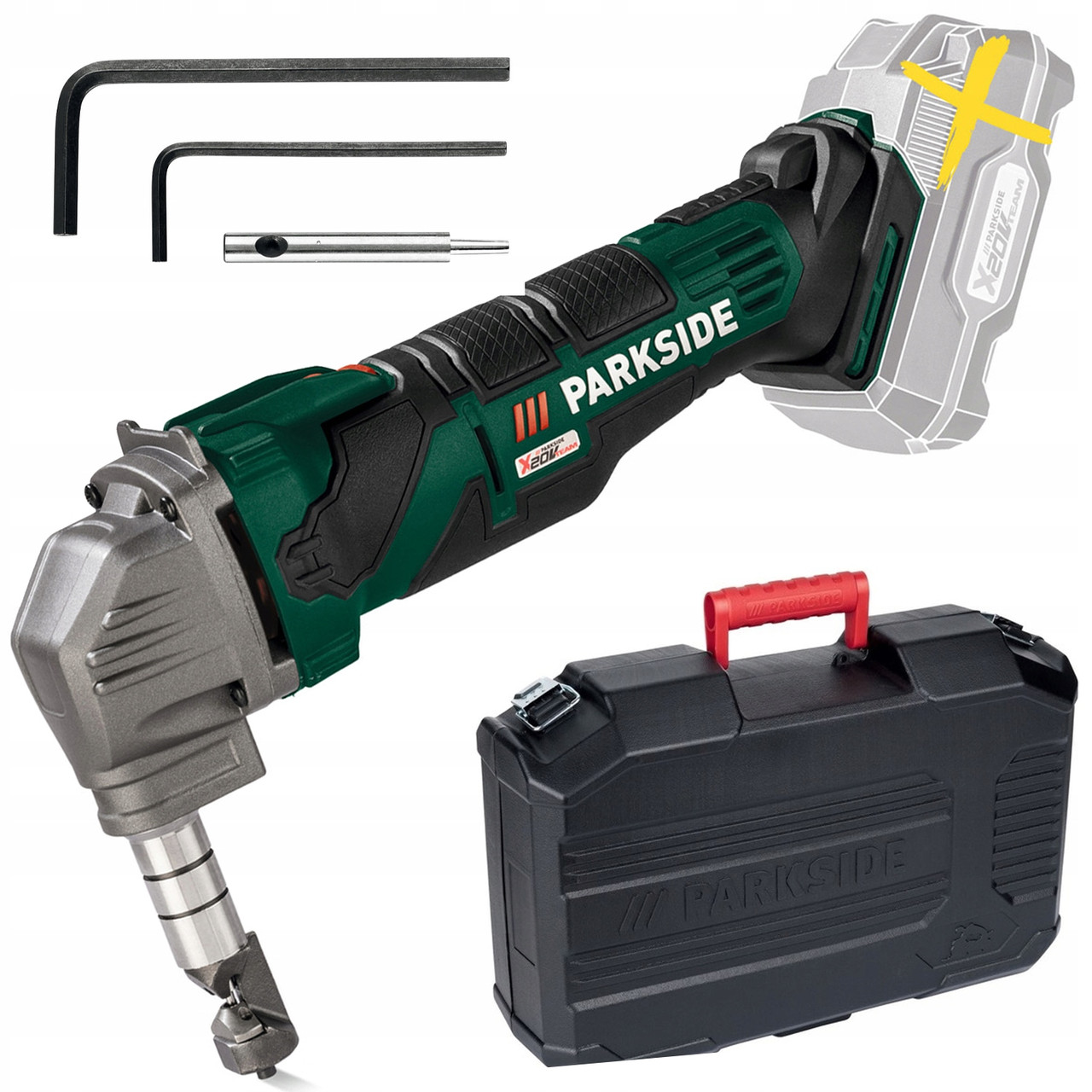 Акумуляторні висічні вирубні ножиці Parkside PMKA 20-Li A1, фото 1