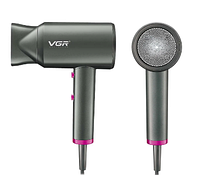 Фен для волос профессиональный, VGR V-400 фен стайлер для волос, фен для сушки волос Серый spn