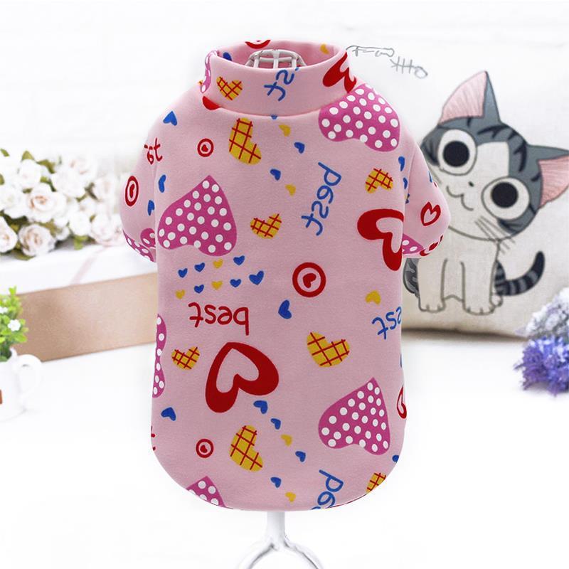 Футболка для котів Pet Style "Серця" Рожева XS