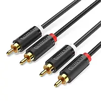 Мультимедийный кабель Vention 2RCA to 2RCA Audio Cable 1.5 м Black (BCMBG)