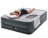 Надувний матрац, двомісне ліжко Intex 64418 Comfort-Plush з вбудованим електронасосом, 152х203х56 см, фото 5