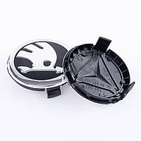 Колпачки заглушки в литые диски Мерседес с логотипом Skoda Шкода 75 мм