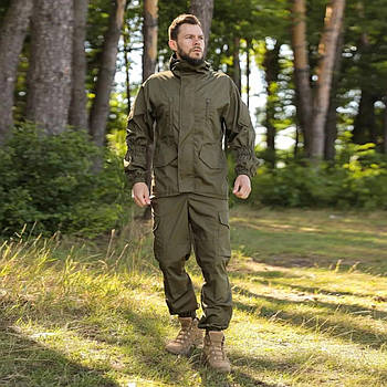 Тактичний літній чоловічий костюм горка Ріп-Стоп куртка та штани Olive