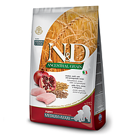 Farmina N&D Low Grain Chicken & Pomegranate Puppy сухий корм для цуценят середніх та великих порід (12 кг)