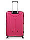 Набір з 3х валіз Франція поліпропілен з розширенням велика середня мала (L M S) рожевий | Snowball 05103, фото 5