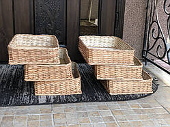 Торгові плетені лотки з лози. 30х25см. Н-12см. Арт:3372