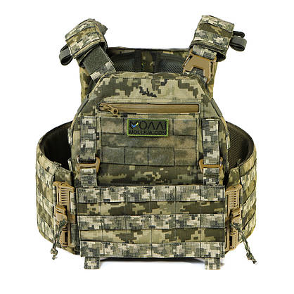 Плитоноска МІЦЬ 2.0 зі швидким скиданням піксель (PLATE CARRIER) МОЛЛІ PL-002, фото 2