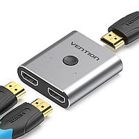 Свитч Vention HDMI Switch Bi-Direction 4K HDMI Splitter v2.0 2 x 1/1 x 2 UHD 3D 1080P Gray (AFUH0)