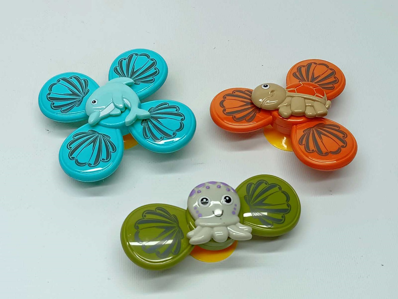 Гра для ванни Yi wu jiayu Спіннер "Морські тварини" на присосках 3 штуки в наборі ljx636d