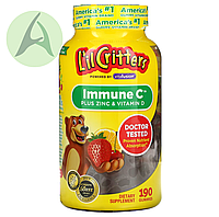 L'il Critters, Immune C, витамин С с цинком и витамином D, 60 жевательных таблеток