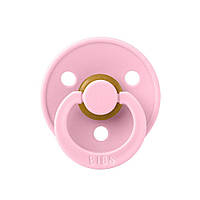 Соска пустушка BIBS 0-6 m Colour Latex Round Baby Pink