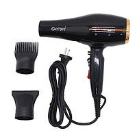 Фен для волосся Gemei GM-1780 3000 Вт з холодним обдувом і 2 режимами температури Чорний