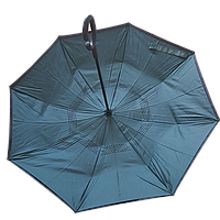 Зонт наоборот Up Brella однотонный Темно-зеленый