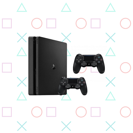 Ігрова приставка PlayStation 4 Slim 1TB (БУ) + додатковий геймпад, фото 1