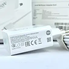 Зарядний пристрій Xiaomi GaN 1Type-C/67W + кабель Type-C to Type-C White, фото 4