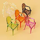 Крісло стілець для ляльок 1/6 (Барбі, Блайз, шарнірних, bjd) прозоре, фото 5