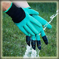 Многоразовые перчатки для сада Garden Gloves, Садовые резиновые перчатки-грабли