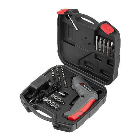 Викрутка акумуляторна 3.6 V, NiCd, поворотна рукоятка, кейс+насадки INTERTOOL DT-0302, фото 1