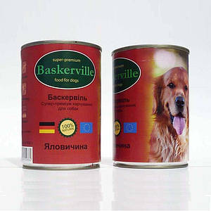 Вологий корм Baskerville Яловичина для собак 400 г