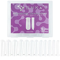 DNKa Top Nail Forms, Square. Верхні форми для нарощування, квадрат, 120 шт